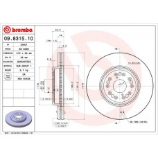 09.8315.10 BREMBO Гальмівний диск