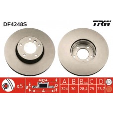 DF4248S TRW Гальмівний диск