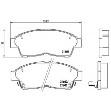 P 83 034 BREMBO Комплект гальмівних колодок дисковий гальм