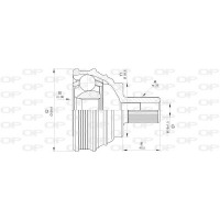 CVJ5535.10 OPEN PARTS Шарнирный комплект, Привідний вал