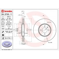 09.D720.11 BREMBO Гальмівний диск