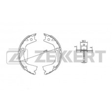 BK-4455 ZEKKERT Комплект гальмівних колодок