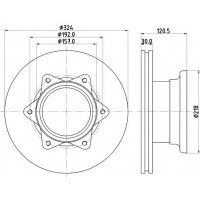 8DD 355 117-551 HELLA Гальмівний диск
