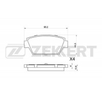 BS-1024 ZEKKERT Комплект гальмівних колодок дисковий гальм