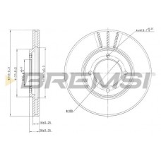 CD6607V BREMSI Гальмівний диск