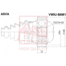 VWIU-B6M1 ASVA Шарнирный комплект, Привідний вал