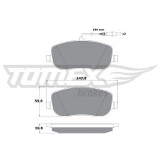 TX 13-34 TOMEX Brakes КомплеК т гальмівних колодок, дискове гальмо