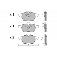 BPVW-1025 AISIN Комплект гальмівних колодок дисковий гальм