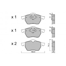 BPVW-1025 AISIN Комплект гальмівних колодок дисковий гальм