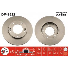 DF4395S TRW Гальмівний диск