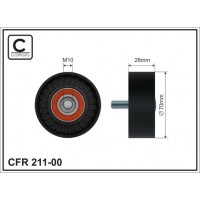 211-00 CAFFARO Паразитный / ведущий ролик, Поліклиновий ремінь