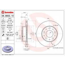 09.8932.10 BREMBO Гальмівний диск