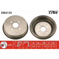 DB4135 TRW Гальмівний барабан