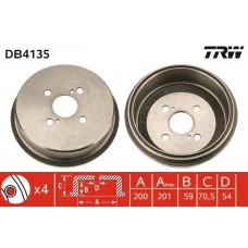 DB4135 TRW Гальмівний барабан