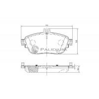 P1-1258 ASHUKI by Palidium КомплеК т гальмівних колодок, дискове гальмо