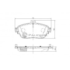 P1-1258 ASHUKI by Palidium КомплеК т гальмівних колодок, дискове гальмо
