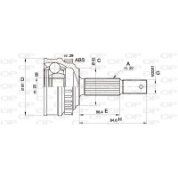 CVJ5053.10 OPEN PARTS Шарнирный комплект, Привідний вал