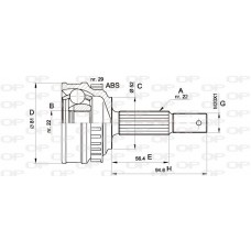 CVJ5053.10 OPEN PARTS Шарнирный комплект, Привідний вал