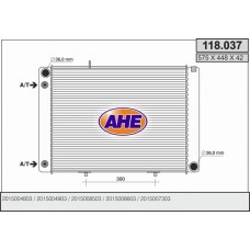 118.037 AHE Радіатор охолодження двигуна