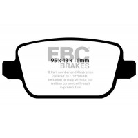 DP31933C EBC Brakes КомплеК т гальмівних колодок, дискове гальмо