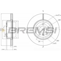 CD8039V BREMSI Гальмівний диск