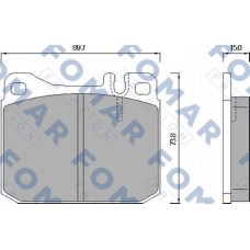 FO 424281 FOMAR Friction Комплект гальмівних колодок дисковий гальм