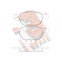 RB1537 R BRAKE Комплект гальмівних колодок дисковий гальм