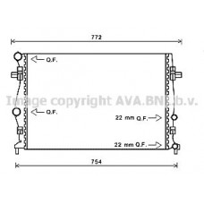 VNA2343 AVA QUALITY COOLING Радіатор охолодження двигуна