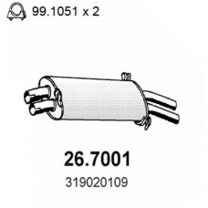 26.7001 ASSO Глушник вихлопних газів кінцевий