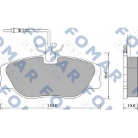 FO 629081 FOMAR Friction Комплект гальмівних колодок дисковий гальм