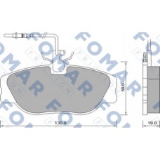 FO 629081 FOMAR Friction Комплект гальмівних колодок дисковий гальм
