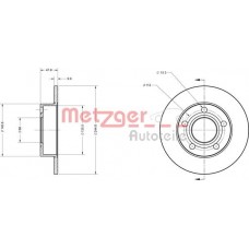 6110168 METZGER Гальмівний диск