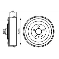 0986477144 BOSCH Гальмівний барабан