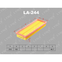 LA-244 LYNXauto Повітряний фільтр