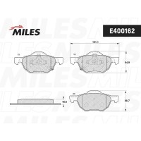 E400162 MILES Комплект гальмівних колодок дисковий гальм