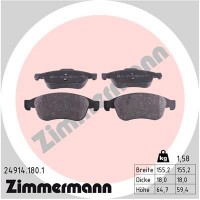 24914.180.1 ZIMMERMANN Комплект гальмівних колодок дисковий гальм