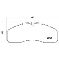P A6 022 BREMBO Комплект гальмівних колодок дисковий гальм