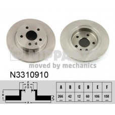 N3310910 NIPPARTS Гальмівний диск