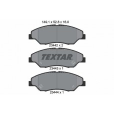 2344201 TEXTAR Комплект гальмівних колодок дисковий гальм