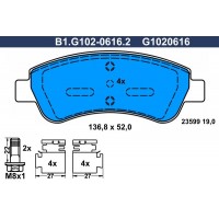 B1.G102-0616.2 GALFER Комплект гальмівних колодок дисковий гальм