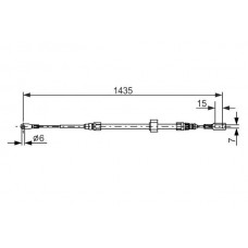 1 987 477 853 BOSCH Тросик, cтояночный тормоз