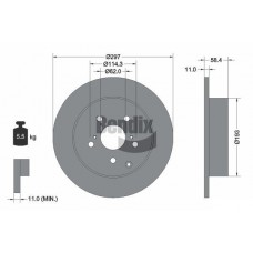 BDS1747 BENDIX Braking Гальмівний диск