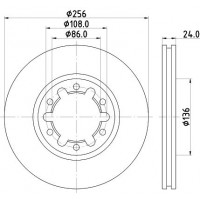 8DD 355 111-731 HELLA PAGID Гальмівний диск
