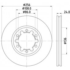 8DD 355 111-731 HELLA Гальмівний диск