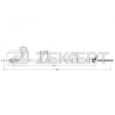 BZ-1320 ZEKKERT Тросик, cтояночный тормоз