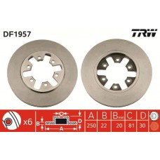 DF1957 TRW Гальмівний диск