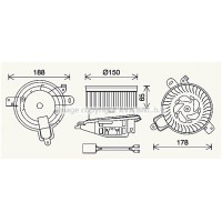 CN8509 AVA QUALITY COOLING Вентилятор салону