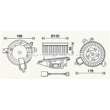 CN8509 AVA QUALITY COOLING Вентилятор салону