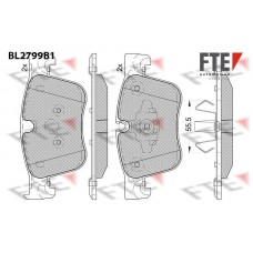BL2799B1 FTE КомплеК т гальмівних колодок, дискове гальмо