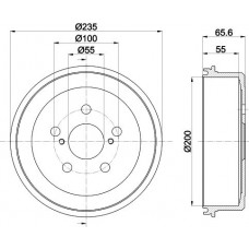 8DT 355 301-321 HELLA PAGID Гальмівний барабан